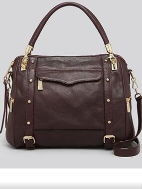 Rebecca Minkoff Cupid Leather Satchel - Burgundy